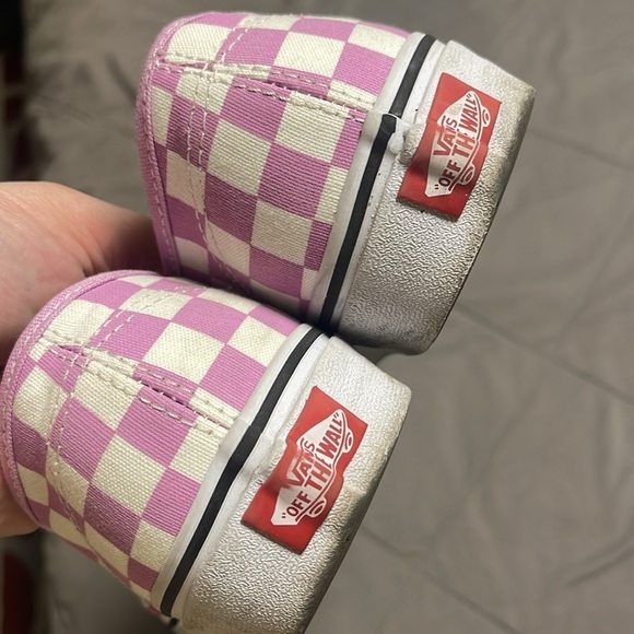 Vans Light Purple Checkerboard Lace Up Sneakers Size 9.5 - Picture 9 of 13
